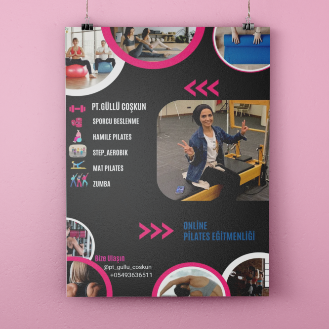 Hanging Poster Mockup Color